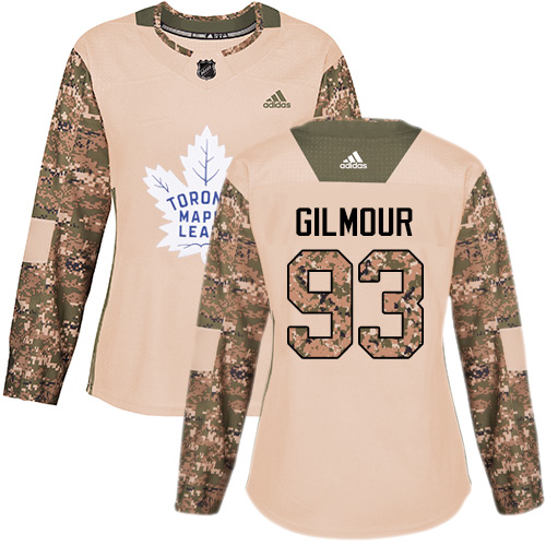 Adidas Maple Leafs #93 Doug Gilmour Camo Authentic Veterans Day Women's Stitched NHL Jersey - Click Image to Close